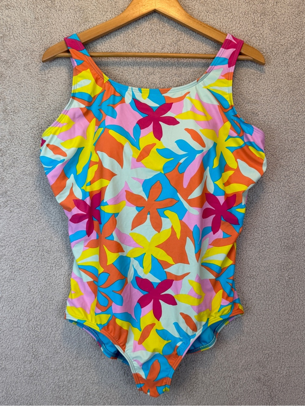 Lands’ End Floral One Piece Swimsuit Colorful Plus Size 20W - Picture 2 of 5